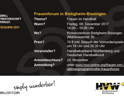 Frauenforum mit Besuch von WM-Spielen in Bietigheim