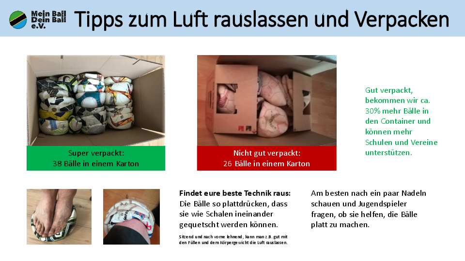 Ballsammelaktion für Tansania