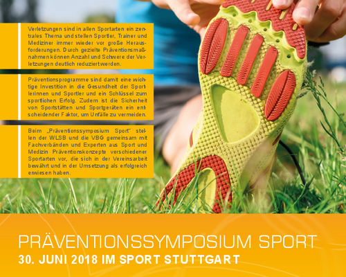 Präventionssymposium Sport des WLSB am 30. Juni 2018